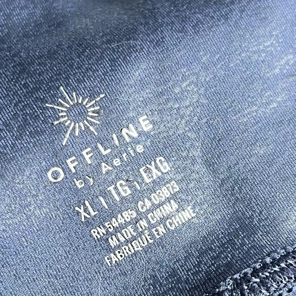 Offline Aerie • Navy Blue Crackle Crossover Leggings